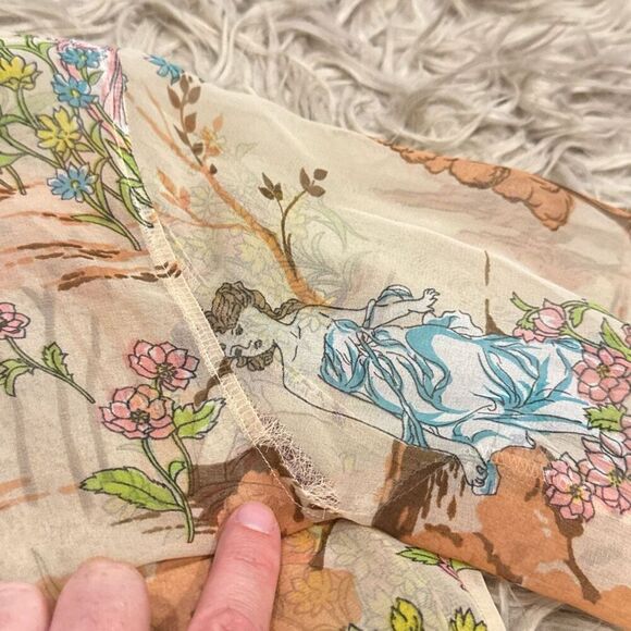 Vintage loubella extendables 1970s dagger collar blouse - Picture 6 of 7